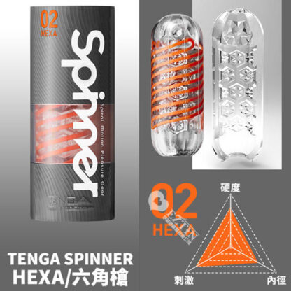 日本 TENGA SPINNER 02 HEXA 六角槍 黑 六角形 SPINNER自慰器02