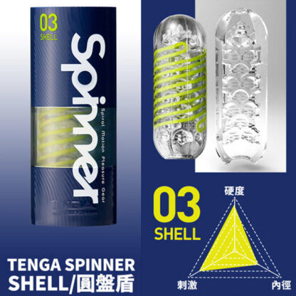 日本 TENGA SPINNER 03 SHELL 圓盤盾 SPN-003 藍 貝殼扇 繰返